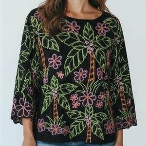 ‎Faith Beaded Top Black Medium Vintage